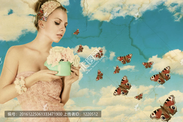 穿粉紅色衣服的年輕女孩