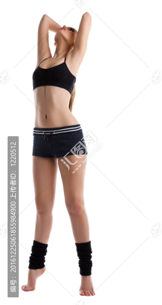 運動服裝中的年輕女子