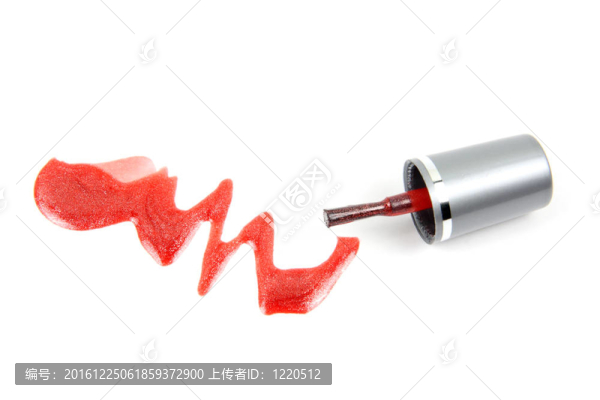紅色的指甲油與閃光