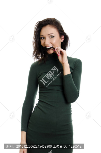 美麗的時(shí)裝模特。白色隔離。