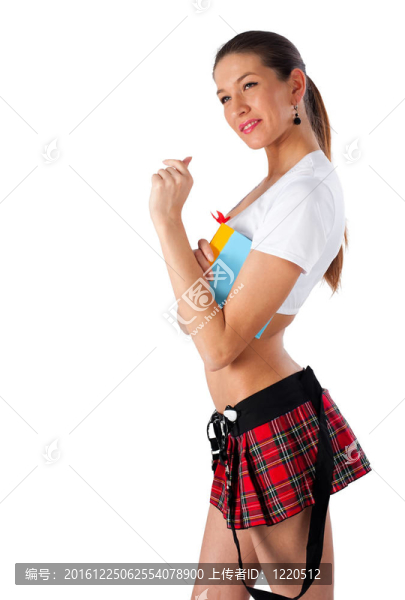 漂亮女孩迷你裙