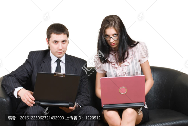 商人與筆記本電腦