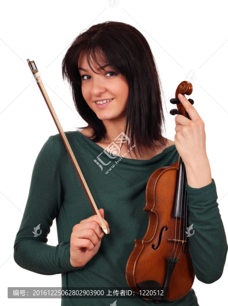 女孩用小提琴