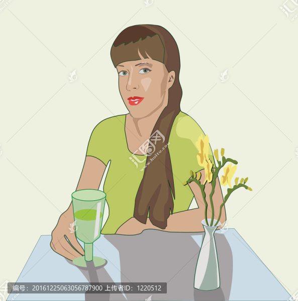 咖啡館里的女孩