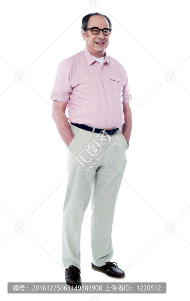 快樂的高級(jí)男子冒充隨便