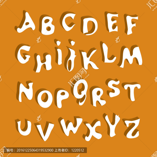 白色的字母