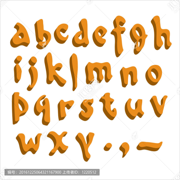 橙色的字母。