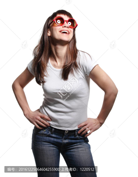 快樂的年輕休閑女人