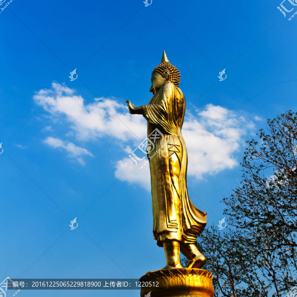 如來佛祖站在山的Wat,Phra，考NOI；Nan,Provin