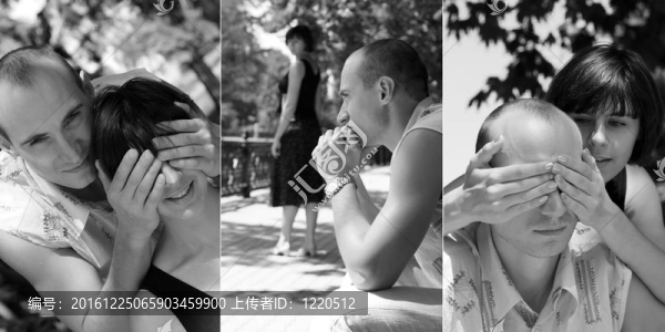年輕夫婦拼貼