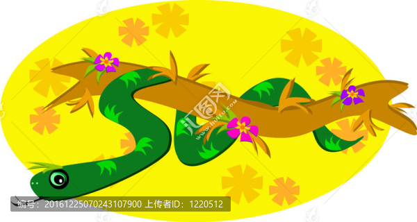 蛇在樹(shù)枝周?chē)? title=