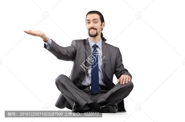 商人在白色背景下孤立