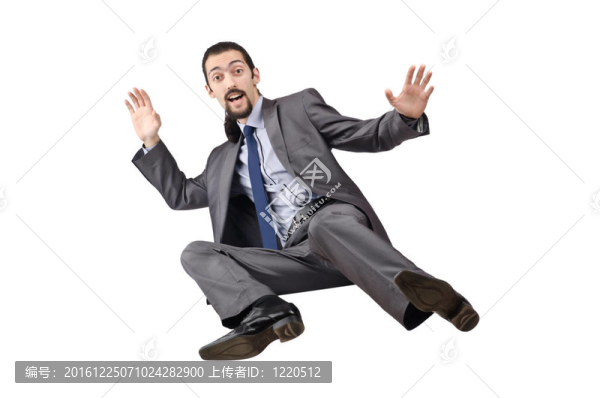 商人在白色背景下孤立