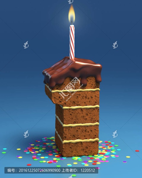 一號成形生日蛋糕