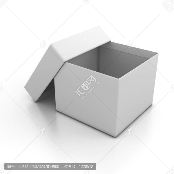 白色空白打開盒