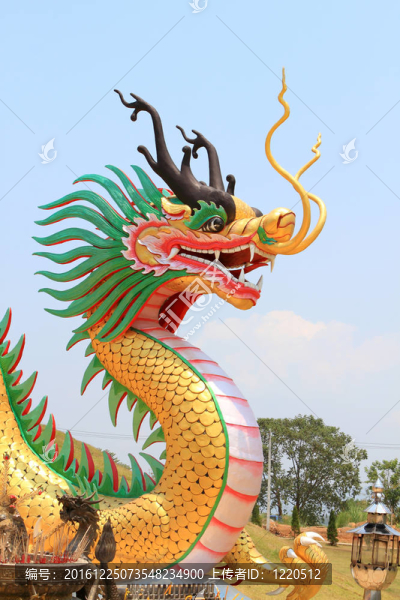 天空中的龍雕塑