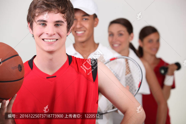 一排運動員