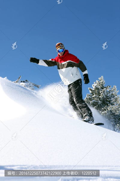 滑雪板在行動