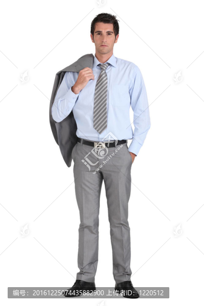 商人與夾克肩