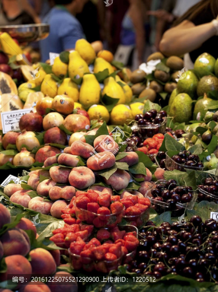 水果攤在Boqueria