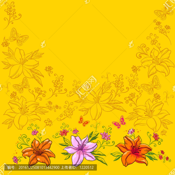 鮮花和蝴蝶