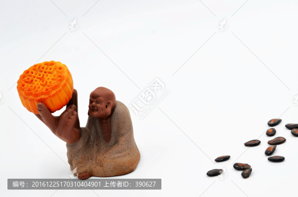 散落在白色背景上的西瓜子