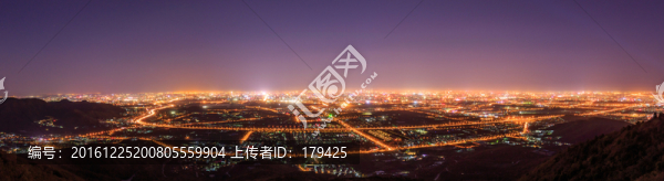 西山遠(yuǎn)眺北京城西城區(qū)夜景