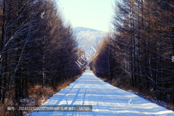 山林雪路