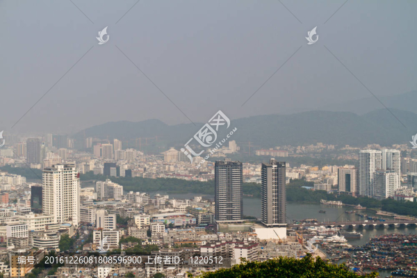 中國(guó)海南島；三亞鳥瞰城市
