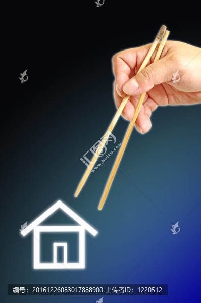 手和圖標(biāo)房子