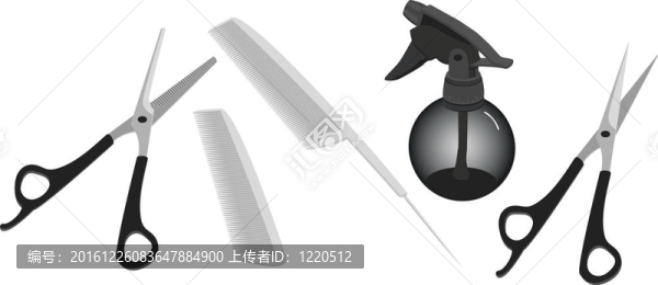 白色的美發(fā)配件