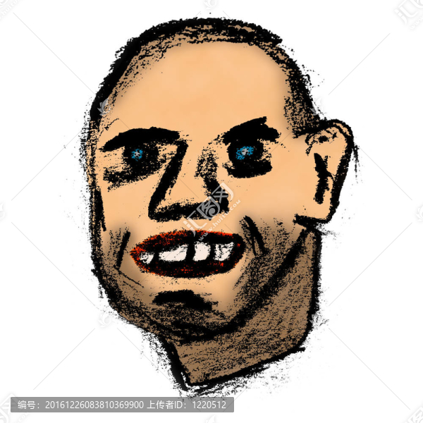 快樂(lè)微笑男士插畫