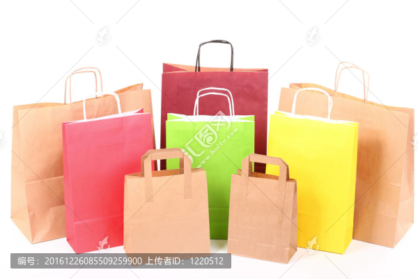 購物棕色禮品袋背景