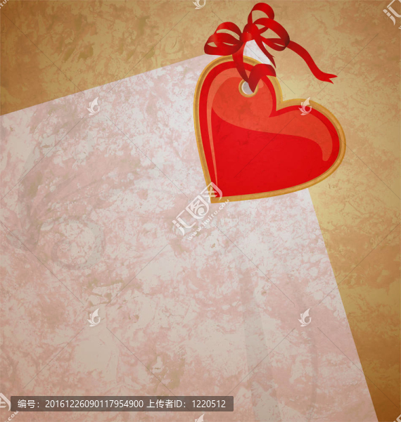 紅色的心wintage,xtyle情人節(jié)說明愛；浪漫的婚禮