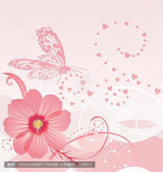 宇宙花蝴蝶插圖