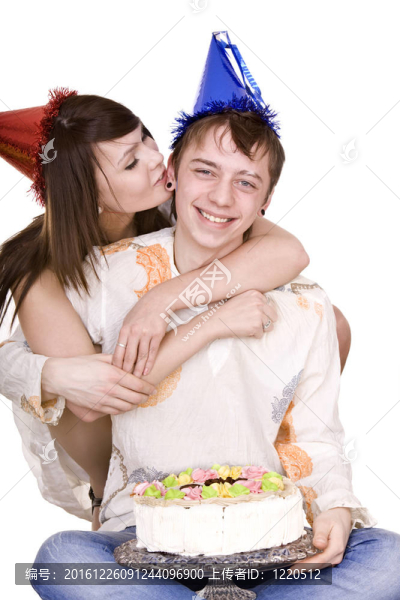 兩個蛋糕生日快樂。