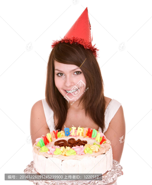生日蛋糕女孩生日快樂。
