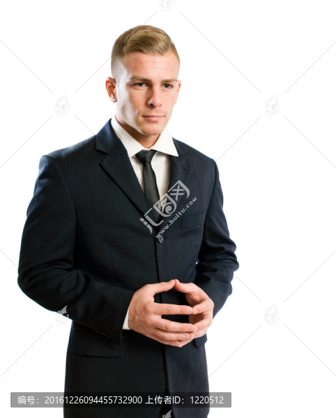 體貼的年輕商人。