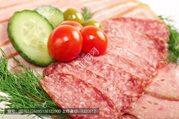 美麗的切片食物安排