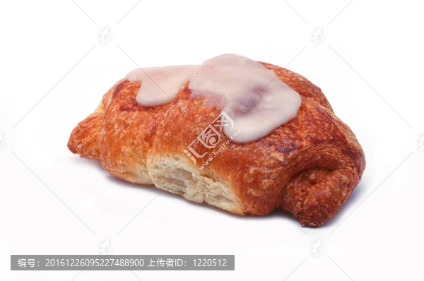 新鮮的牛角包單