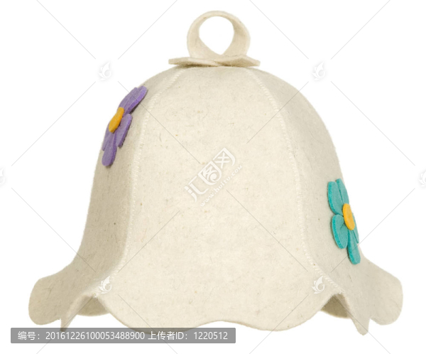 帶花的白色帽子