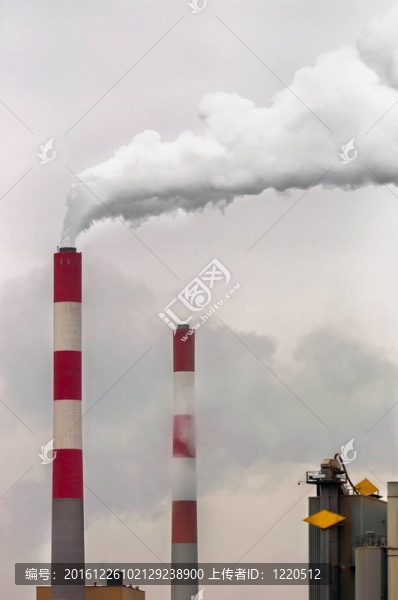 電廠煙氣上升