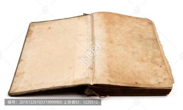 空白的黃色書頁(yè)的舊書