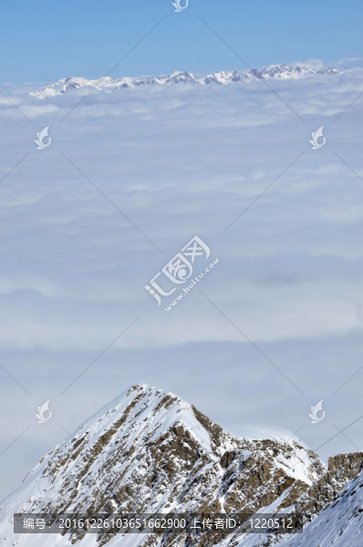 從kitzsteinhorn峰滑雪場觀冬；奧地利阿爾卑斯