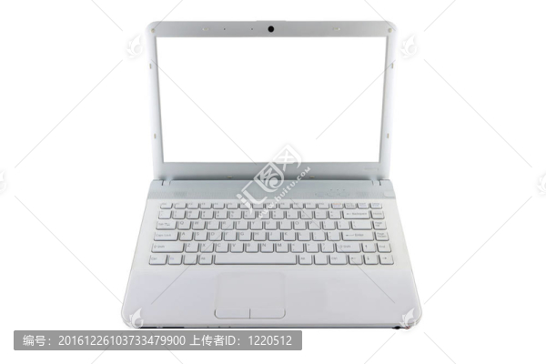 電腦筆記本白色背景白屏。