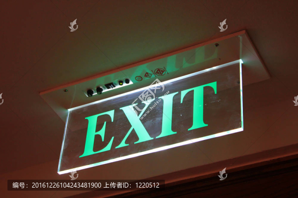 霓虹綠色出口標(biāo)志