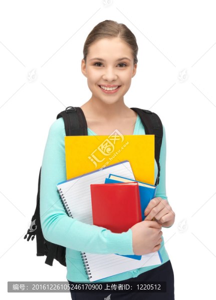 快樂和微笑的少女