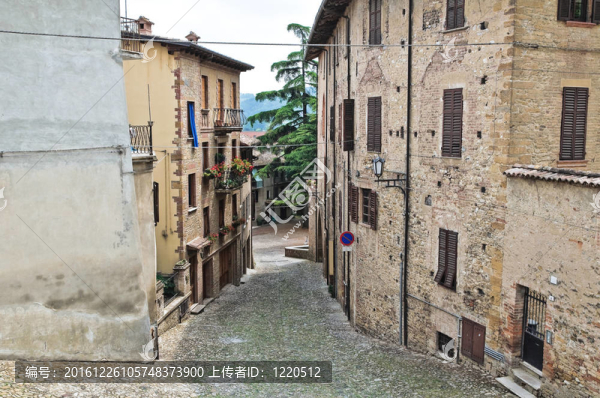 小巷。公司arquato。Emilia,Romagna。意大利.