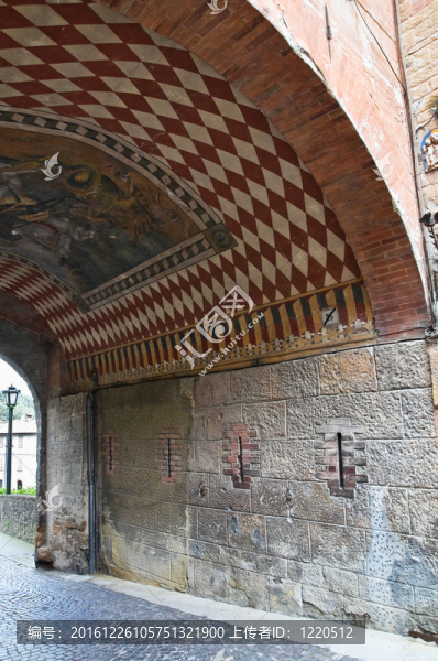 小巷。公司arquato。Emilia,Romagna。意大利.