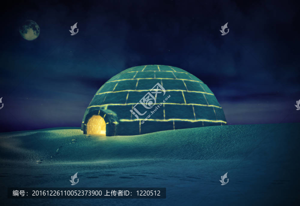 雪塊砌成的圓頂小屋